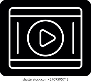 Jugar Botón Glyph Style Icon Design