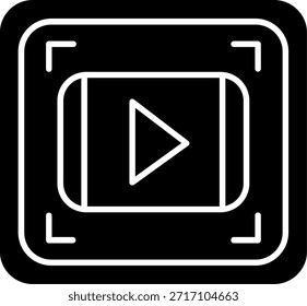 Jugar Botón Glyph Style Icon Design