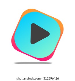 play button with gradient color background