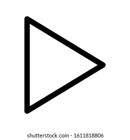 play button icon with 48 px and outline style. Suitable for UI designs, logos, applications and websites.