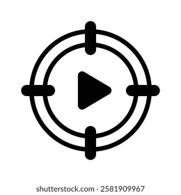 Play button icon for accessing instructional or tutorial videos