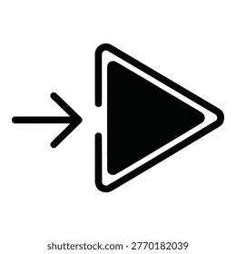Play button icon with arrow