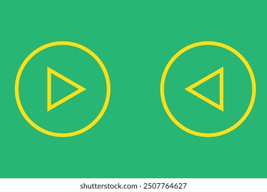 Play button icon. Black Play button icon on white background. Vector illustration