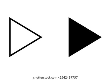 Icono de Botón de juego. Negro Jugar icono de Botón sobre fondo blanco.  