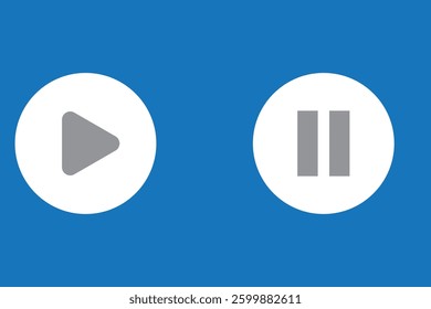 Play button icon. Black Play button icon on white background. Vector illustration