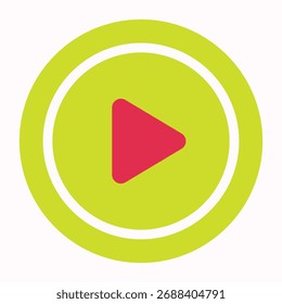 Play button icon. Black Play button icon on white background. Vector illustration
