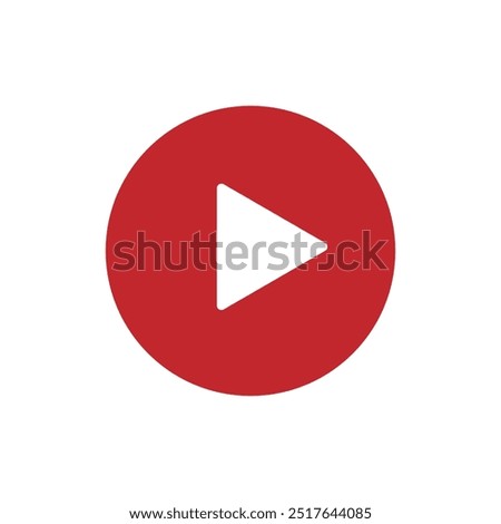 Play button icon. Black Play button icon on white background. Vector illustration