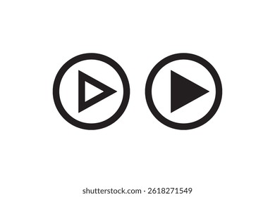 Play button icon comparison graphic Vector