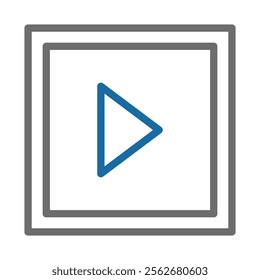 Play button icon. Concept of start, multimedia, and entertainment.