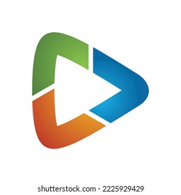 play button icon design Illustration modern 