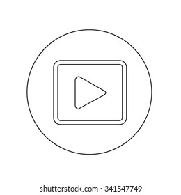 play button icon design Illustration
