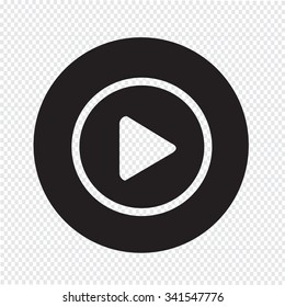 play button icon design Illustration