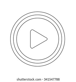 play button icon design Illustration