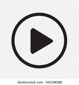 play button icon design Illustration