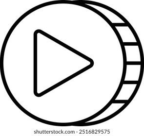 Play Button icon design for personal commercial use