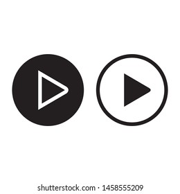 Play button icon design. Video play button symbol. illustration of play button icon design. Vector illustration.