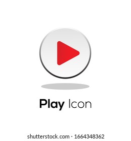 play button icon flat design illustratio eps 10