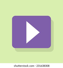 play button icon flat design vector illustration