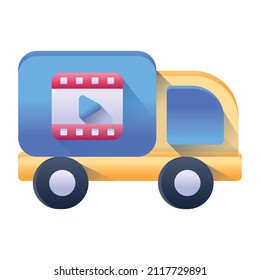 Icono del botón Reproducir en diseño de estilo plano

