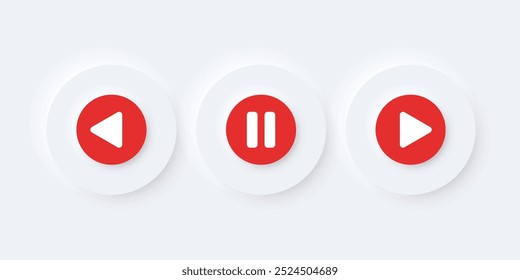 Play button icon in flat style. Music player vector illustration on isolated background. Playback interface sign business concept.