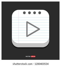 Play button icon - Free vector icon