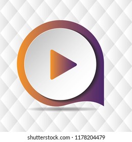 Play Button Icon Geometric Background Vector Image
