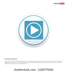 Play button icon Hexa White Background icon template - Free vector icon