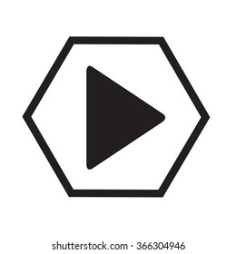 Play button icon Illustration design
