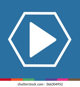 Play button icon Illustration design