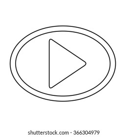 Play button icon Illustration design