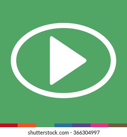 Play button icon Illustration design