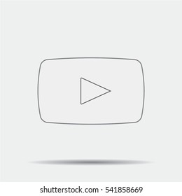 Play Button Icon illustration isolated vector sign symbol