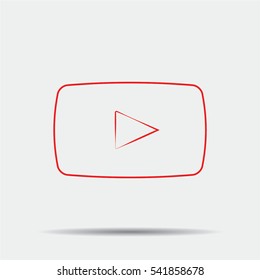 Play Button Icon illustration isolated vector sign symbol