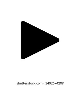 Play button icon isolated on transparent background. Black symbol for your design. Vector illustration, easy to edit.