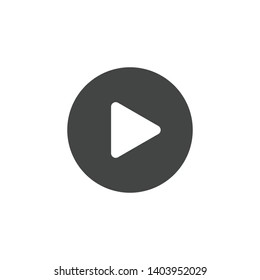 Play button icon isolated on white background. Multimedia symbol modern, simple, vector, icon for website design, mobile app, ui. Vector Illustration