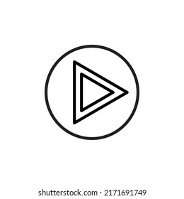 play button icon isolated on white background. vector icon isolated