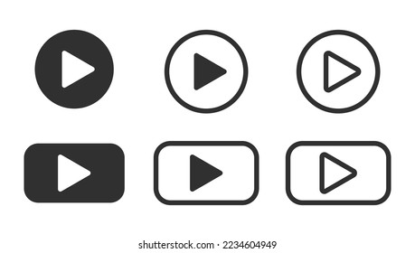 Play button icon isolated on white background