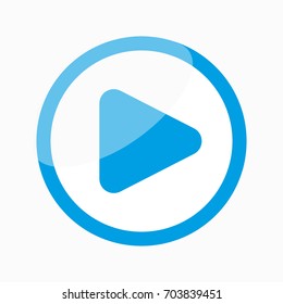 Play button Icon Isolated on White Background