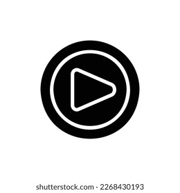 Symbol auf der Schaltfläche abspielen mit isoliertem Vektorgrafik und transparentem Hintergrund.