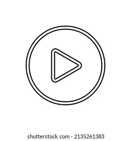 Icono del botón Reproducir en estilo de línea