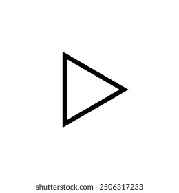 Play button icon in line style. Triangle shape illustration