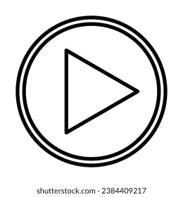 play button icon logo design vector template illustration. EPS 10