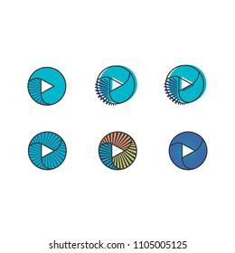 Play button, icon, logo, illustration vector