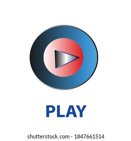 PLAY BUTTON ICON logo modern web window logo 