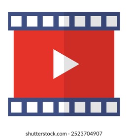Play button icon. Media control symbol. Video start sign. Vector illustration.