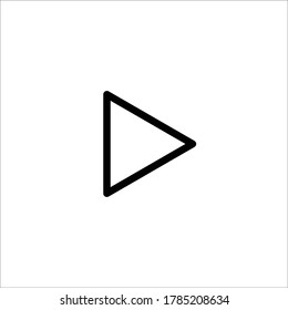 Play Button Icon. Media Entertain Icon. UI Symbol - Vector
