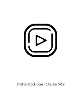 Play button icon. Media player sign