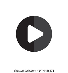 Play button icon. Media player audio symbol.