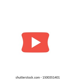 Play button icon. Media player sign