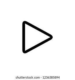 Play button icon. Music player sign